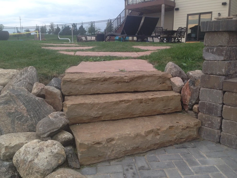 Belgian Block Seating Wall, Granite Boulder Retaining Wall, Paver Patio by Above And Beyond Complete Grounds Maintenance - Photo 2
