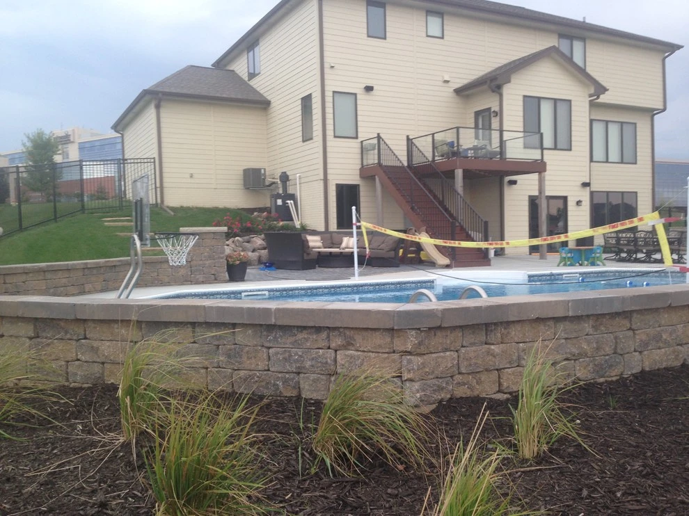 Belgian Block Seating Wall, Granite Boulder Retaining Wall, Paver Patio by Above And Beyond Complete Grounds Maintenance - Photo 3