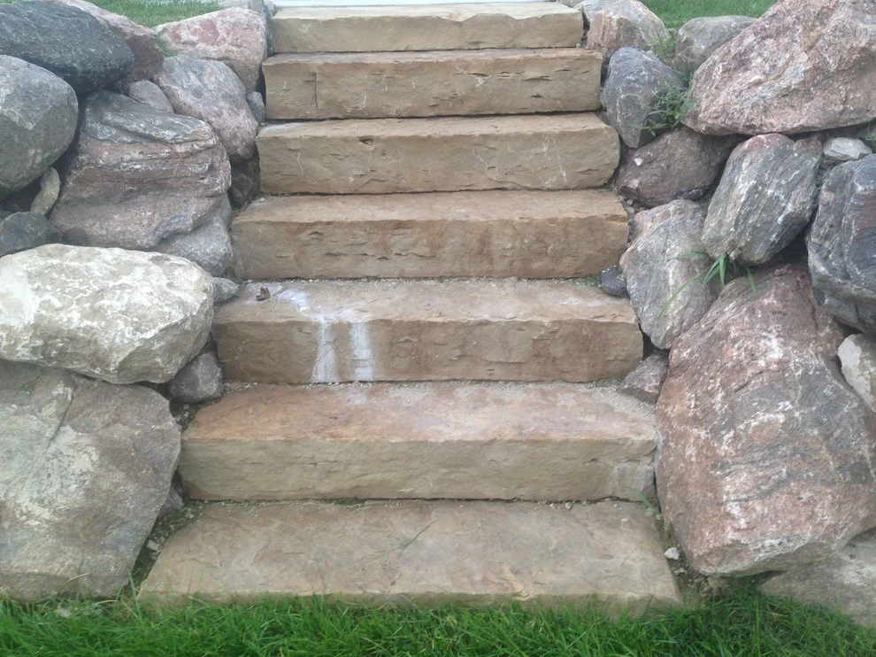 Belgian Block Seating Wall, Granite Boulder Retaining Wall, Paver Patio by Above And Beyond Complete Grounds Maintenance - Photo 12