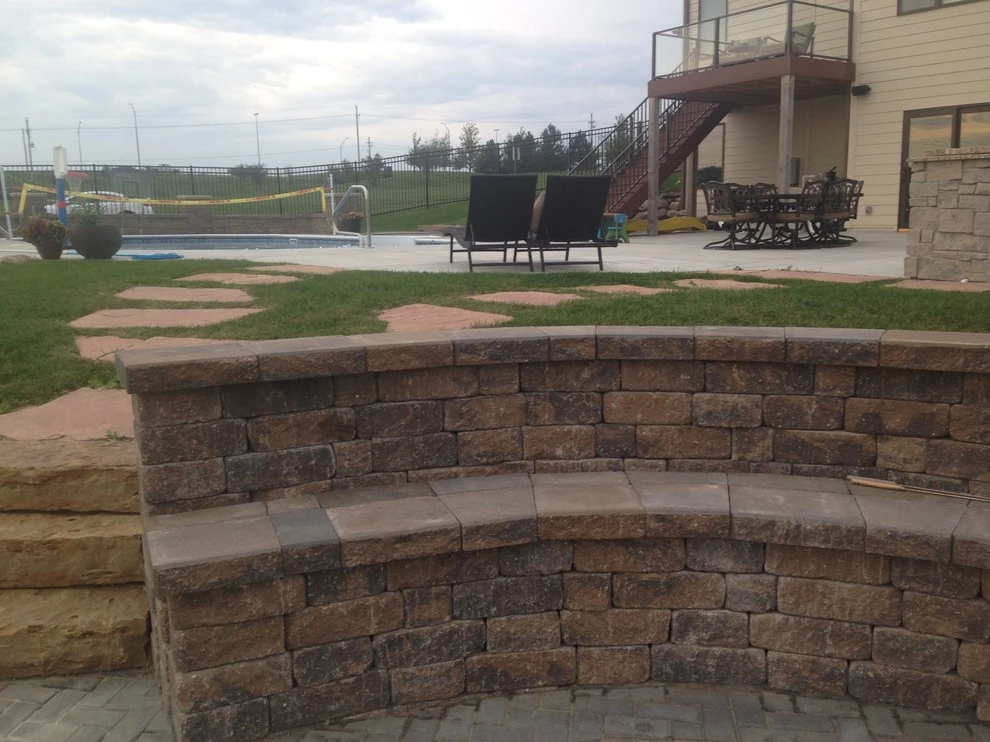 Belgian Block Seating Wall, Granite Boulder Retaining Wall, Paver Patio by Above And Beyond Complete Grounds Maintenance - Photo 13