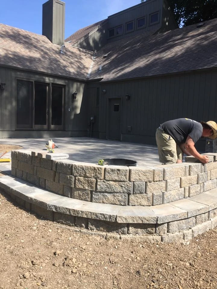 Paver Patio with Fire Pit by Above And Beyond Complete Grounds Maintenance - Photo 9