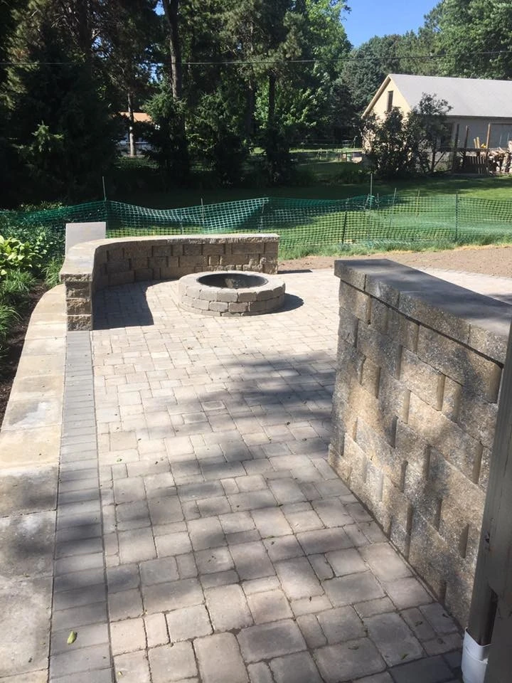Paver Patio with Fire Pit by Above And Beyond Complete Grounds Maintenance - Photo 6