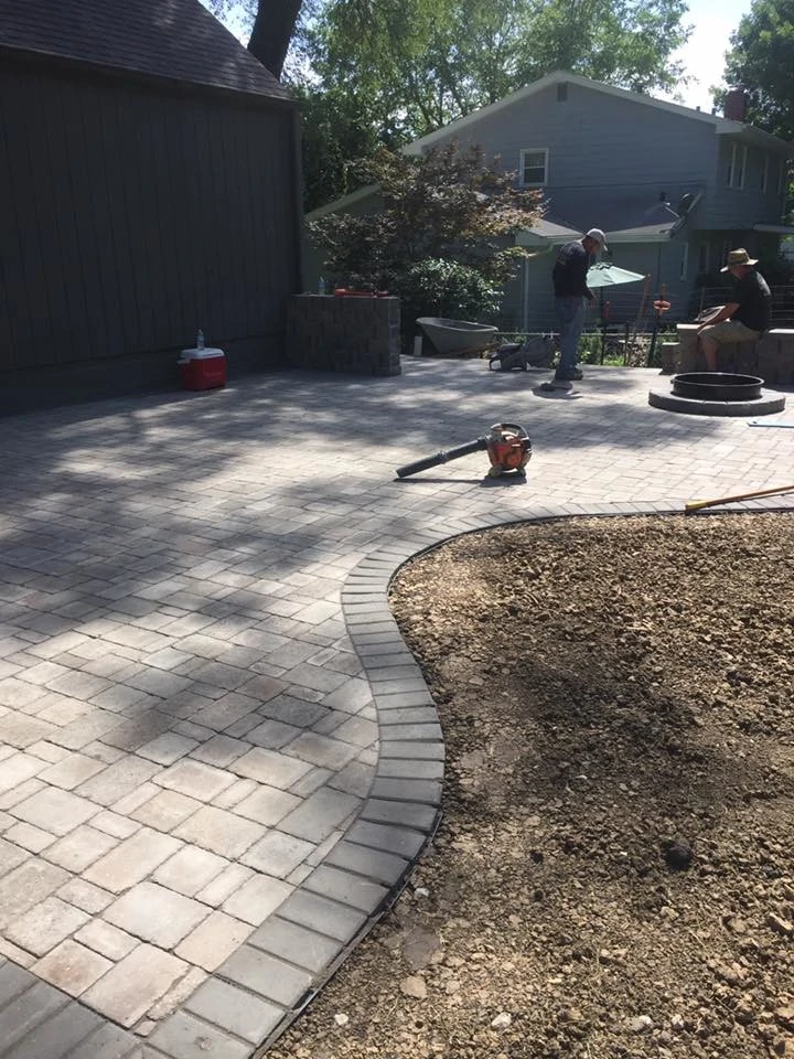 Paver Patio with Fire Pit by Above And Beyond Complete Grounds Maintenance - Photo 3