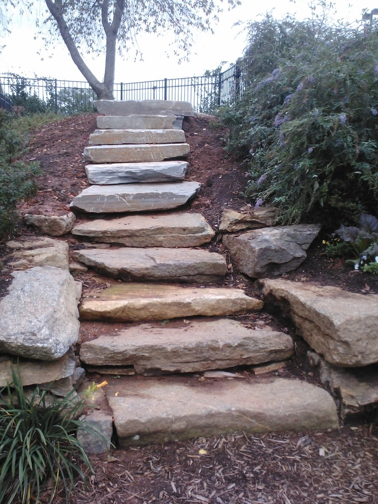 Stone slabs steps by Graham Kimak Landscape Designs - Photo 9