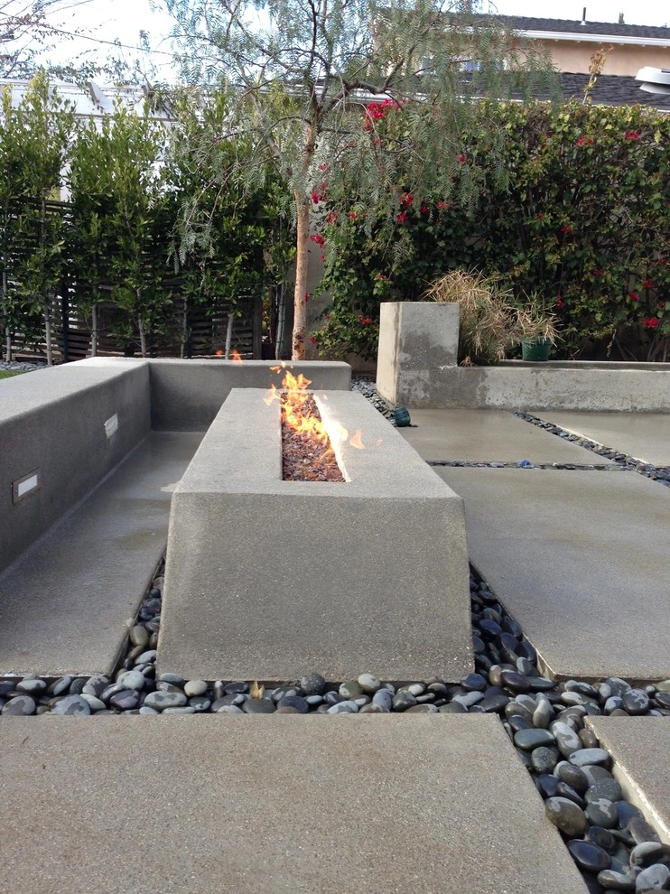 Contemporary Cement Firepit by Gravel And Green - Photo 3