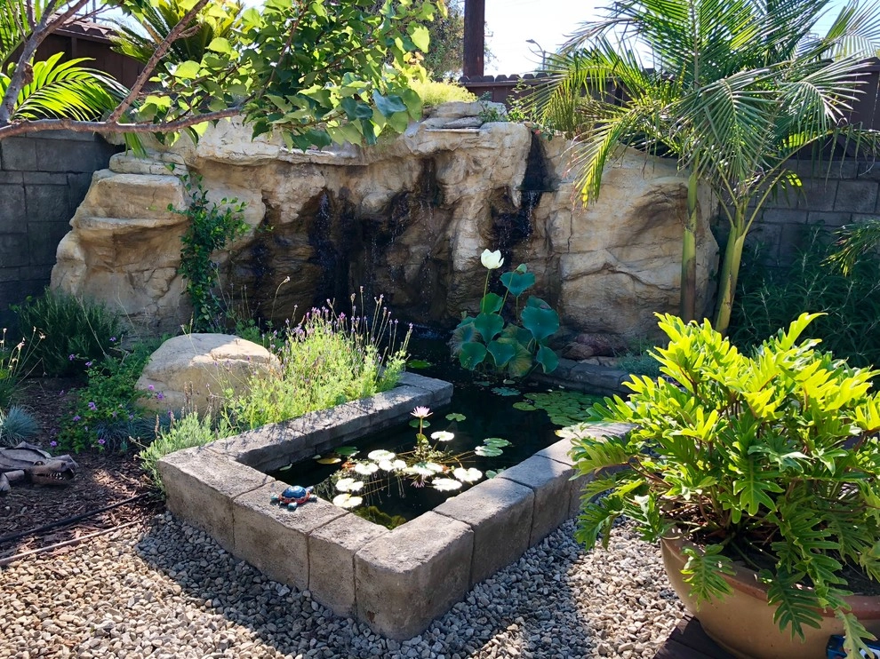 Backyards with Water Features, Pools and Spas by Gravel And Green - Photo 5
