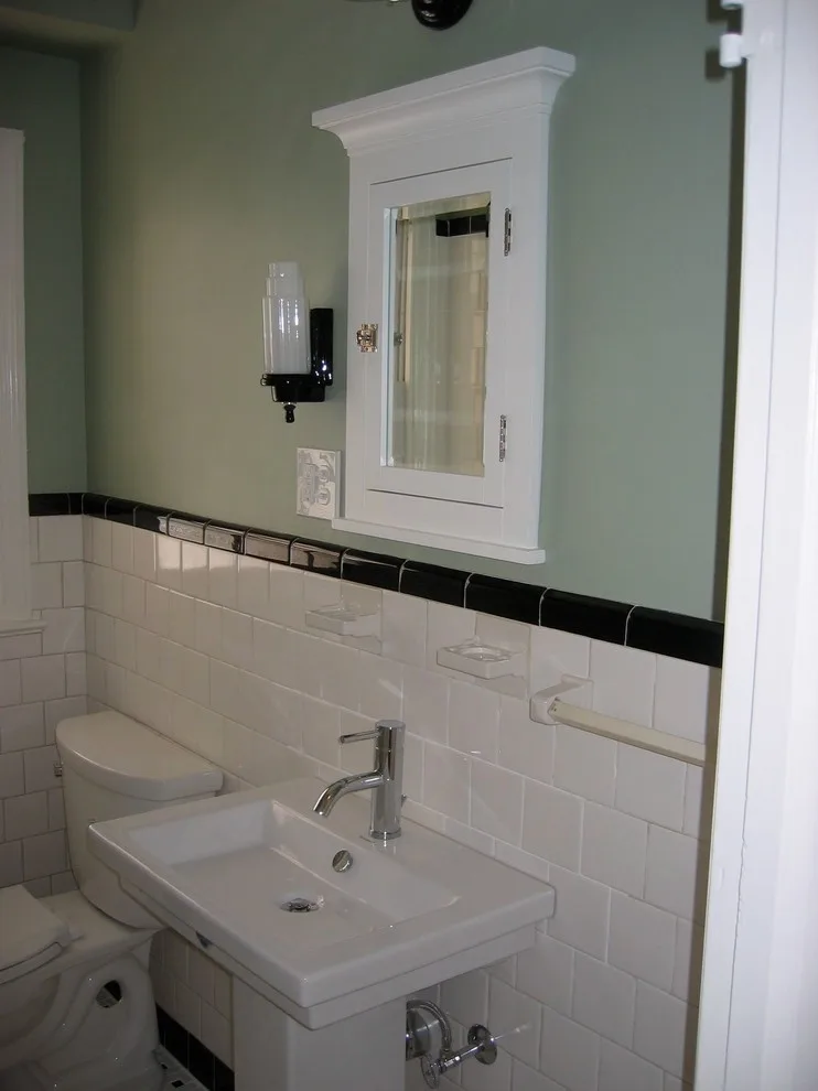 Monochrome Tile Bathroom by Beverly Thomas LLC - Photo 10