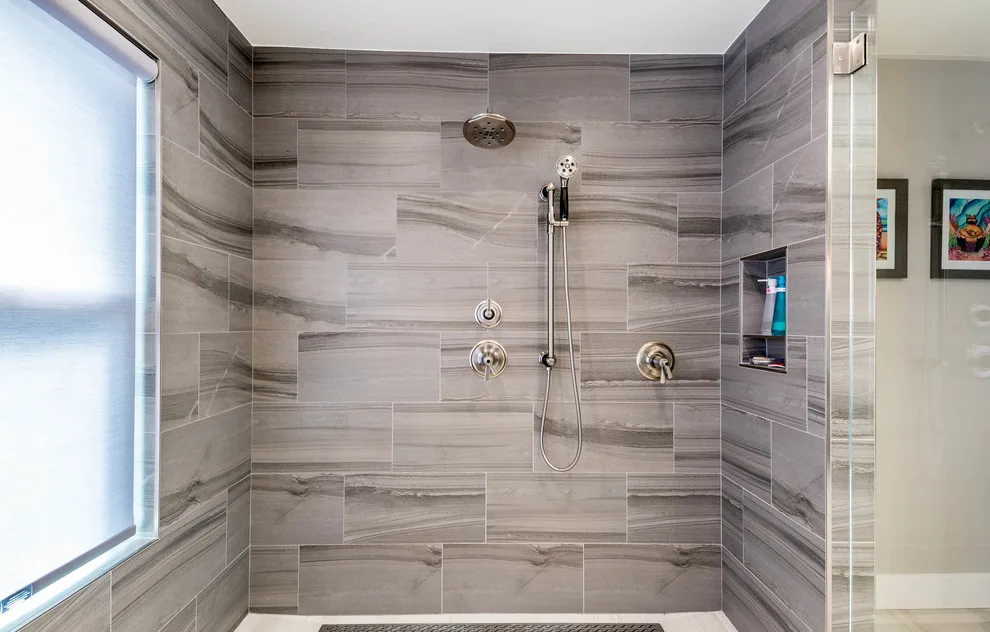 Monochrome Modern Bathroom Renovation by Modern Builders Co LLC - Photo 10