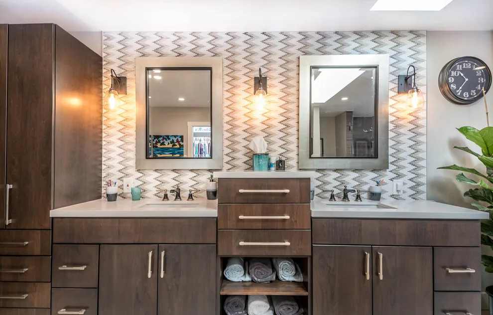 Monochrome Modern Bathroom Renovation by Modern Builders Co LLC - Photo 14