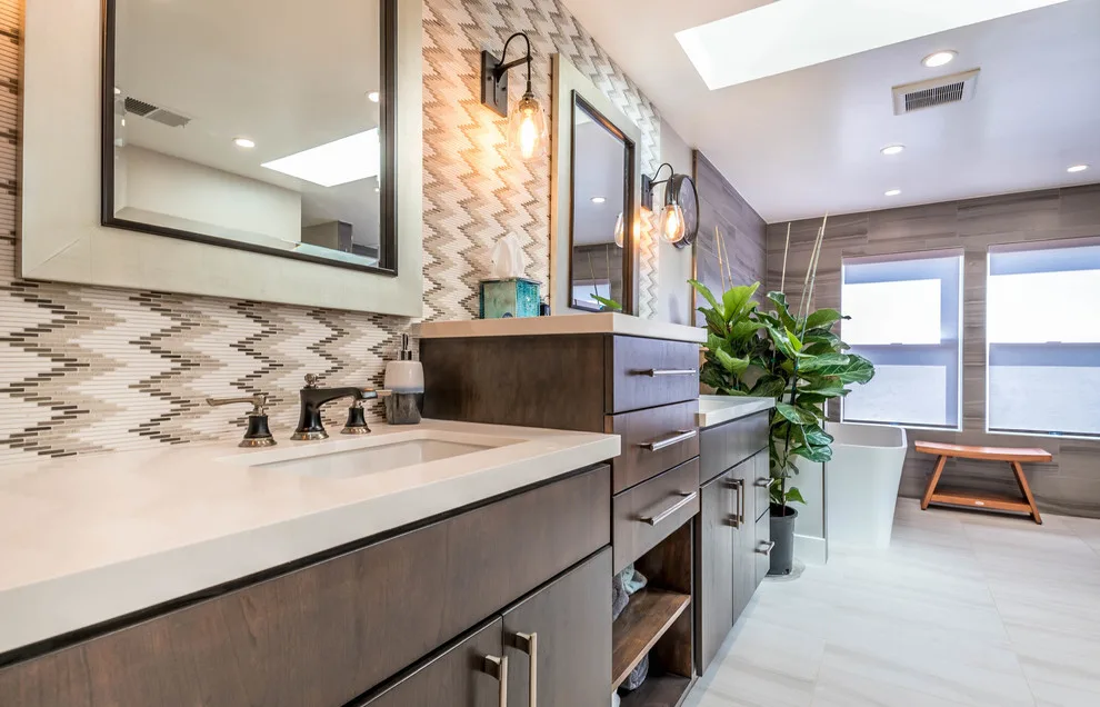 Monochrome Modern Bathroom Renovation by Modern Builders Co LLC - Photo 4