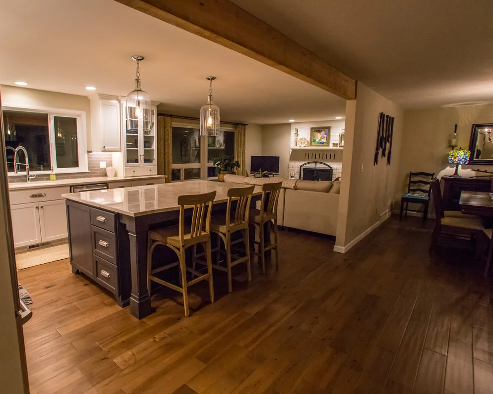 Elegant Transitional Renovation: Kitchen, Powder Room, Living/Dining Area & Entryway by RCW Construction - Photo 12