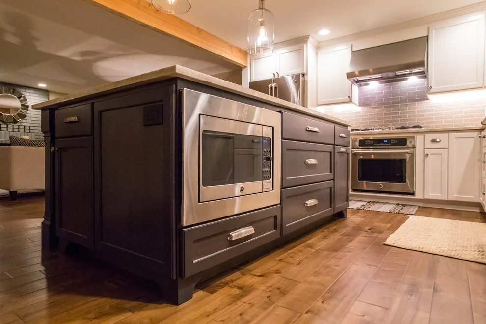 Elegant Transitional Renovation: Kitchen, Powder Room, Living/Dining Area & Entryway by RCW Construction - Photo 11