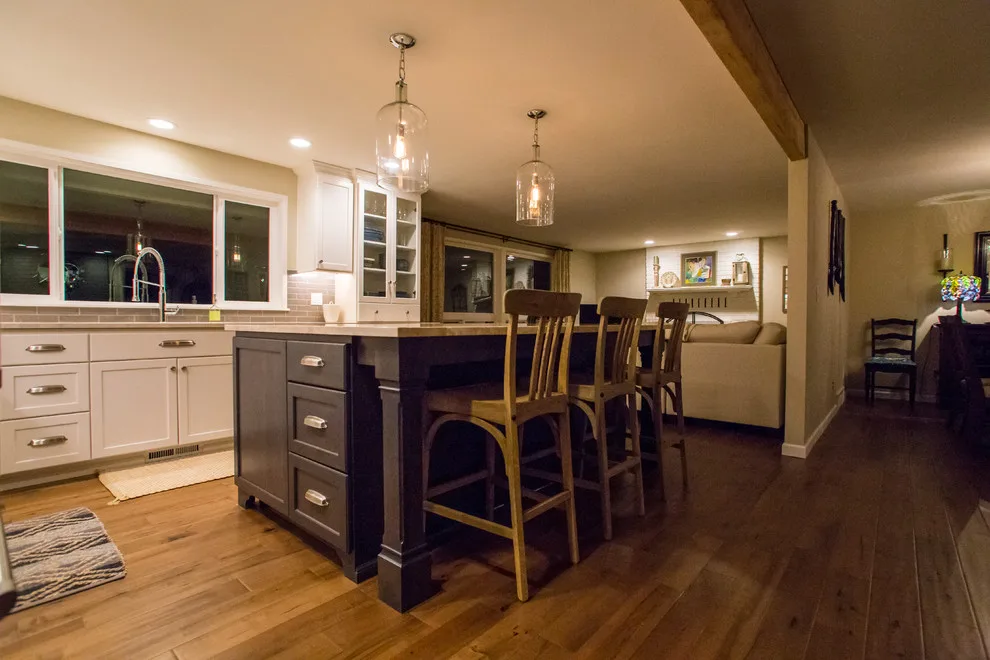 Elegant Transitional Renovation: Kitchen, Powder Room, Living/Dining Area & Entryway by RCW Construction - Photo 8