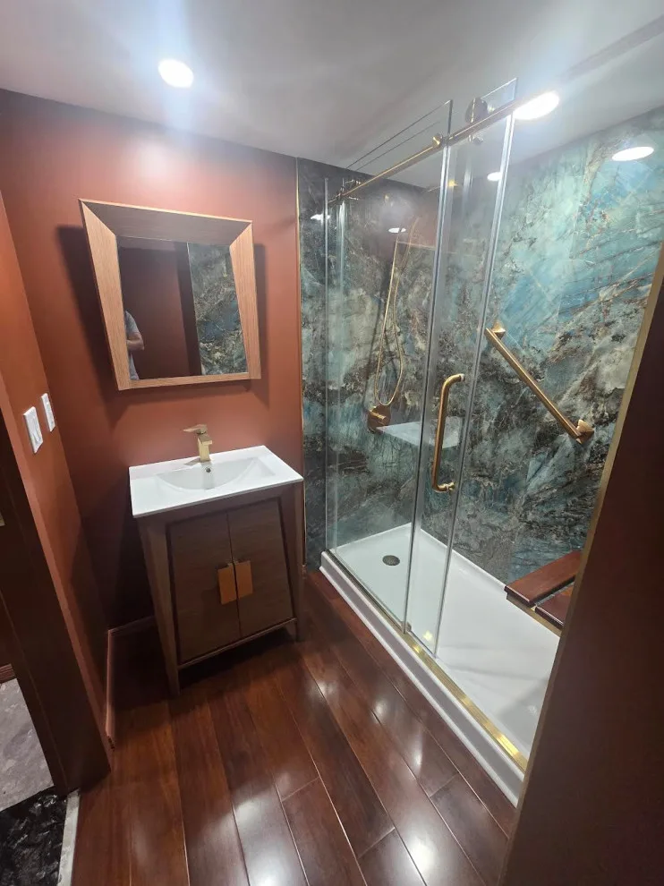 Marble Bathroom by the Atlantic by Level Up Construction & Investment Group LLC - Photo 4