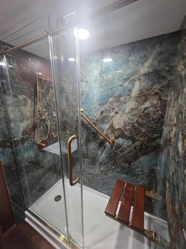 Marble Bathroom by the Atlantic by Level Up Construction & Investment Group LLC - Photo 5