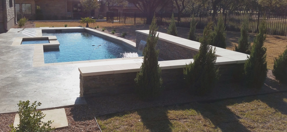 Contemporary Front and Back Yard Landscape in Austin by GreenScapes Landscaping & Pools - Photo 7