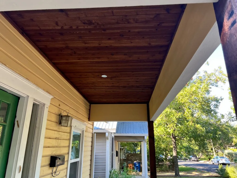 Avenue H Front Porch Renovation and Back Deck by Capitol City Wood Works LLC - Photo 2