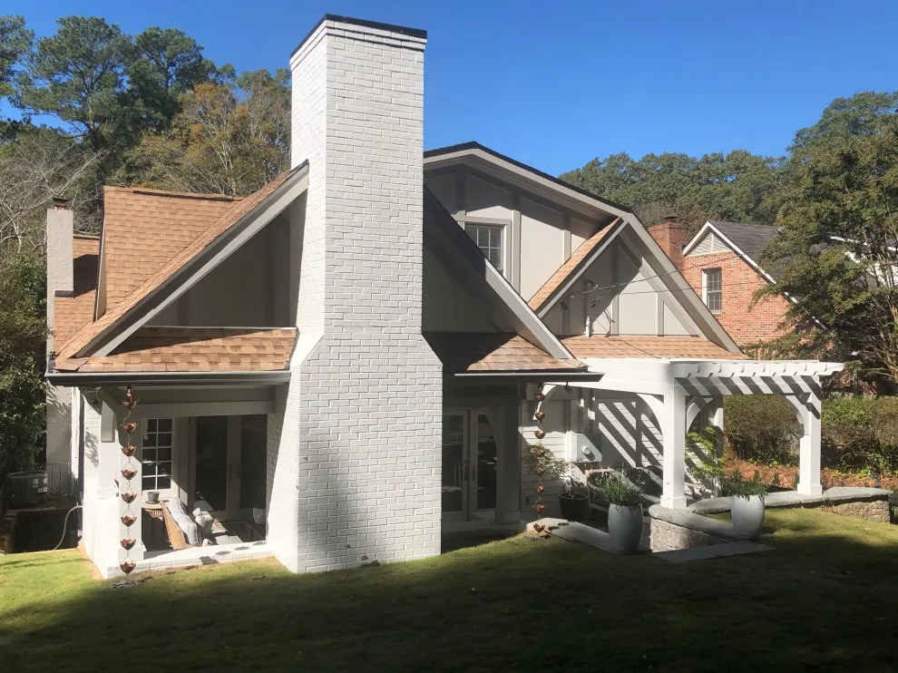 Outdoor Patio and Porch Featuring a Fireplace by Green House Renovation Atlanta, LLC - Photo 5