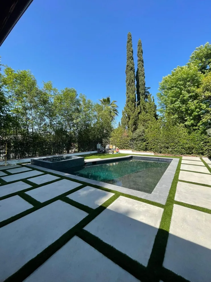 Outdoor Landscape Design and Swimming Pool Setup by Goldenline Remodeling - Photo 5