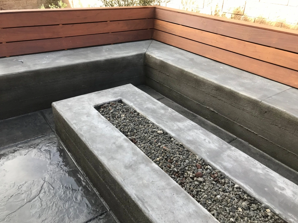 Ipe & Poured in Place Concrete Fire Feature by Groundswell Landscaping - Photo 3
