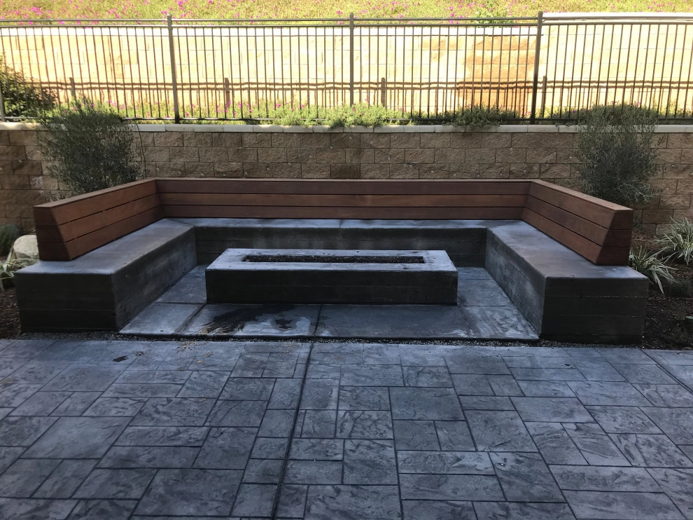 Ipe & Poured in Place Concrete Fire Feature by Groundswell Landscaping - Photo 2