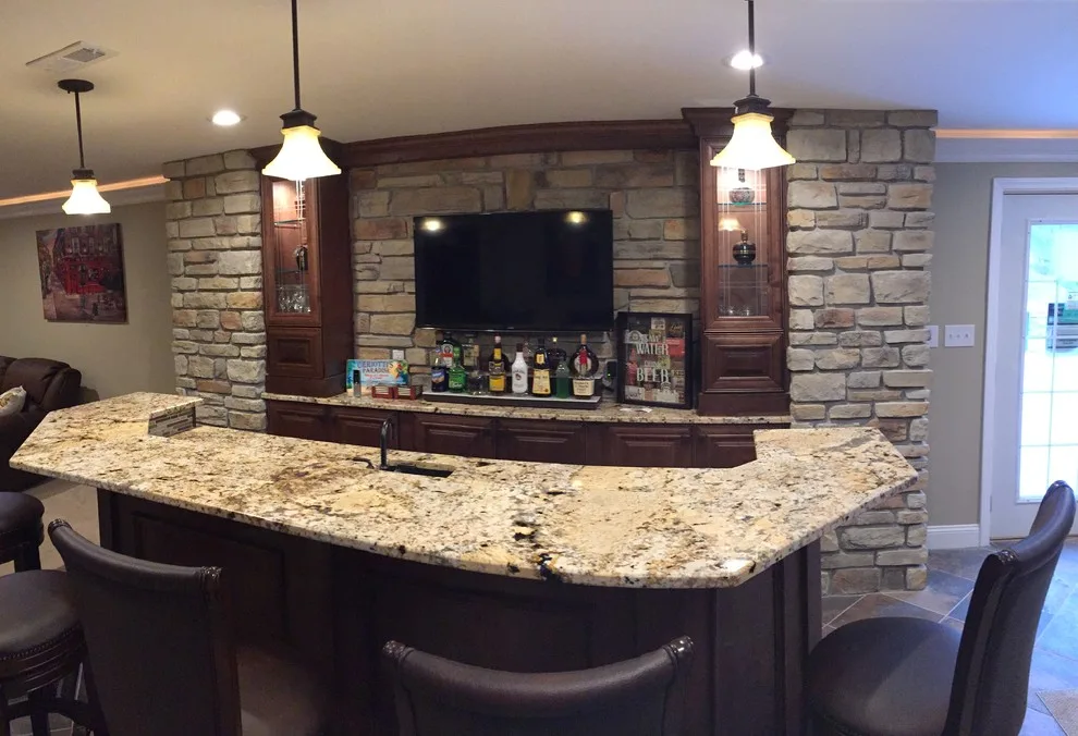 Ballwin Basement Featuring Bar and Fireplace by Pro Basement Inc. - Photo 4