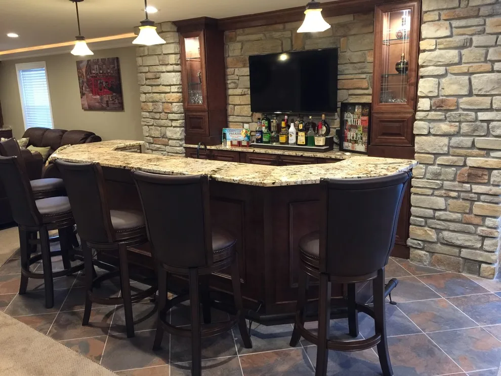 Ballwin Basement Featuring Bar and Fireplace by Pro Basement Inc. - Photo 2