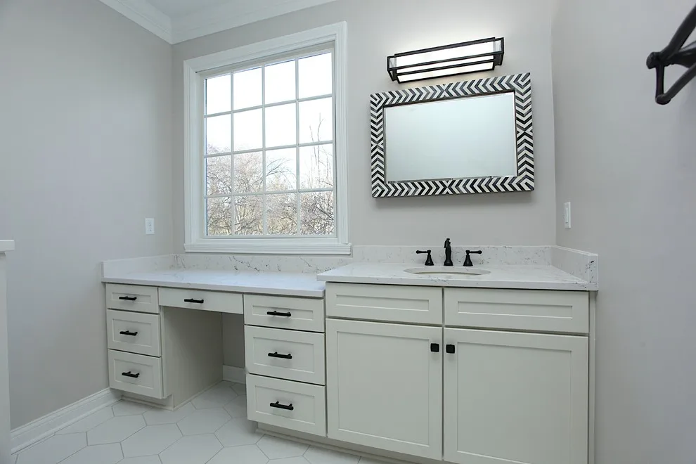 Monochrome Contemporary Bathroom by Booher Remodeling Company - Photo 15
