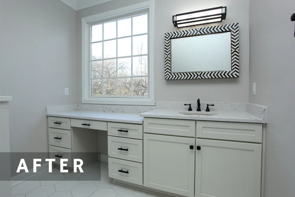 Monochrome Contemporary Bathroom by Booher Remodeling Company - Photo 3