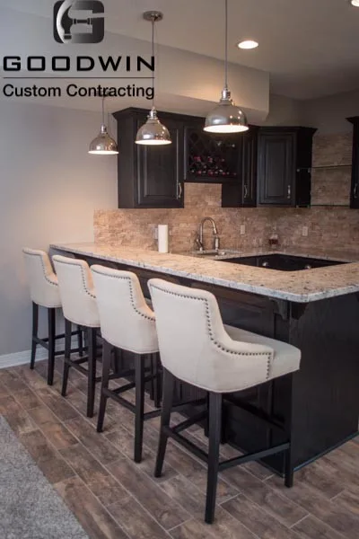 Basement Finishing with Barn Door Design by Goodwin Custom Contracting - Photo 18