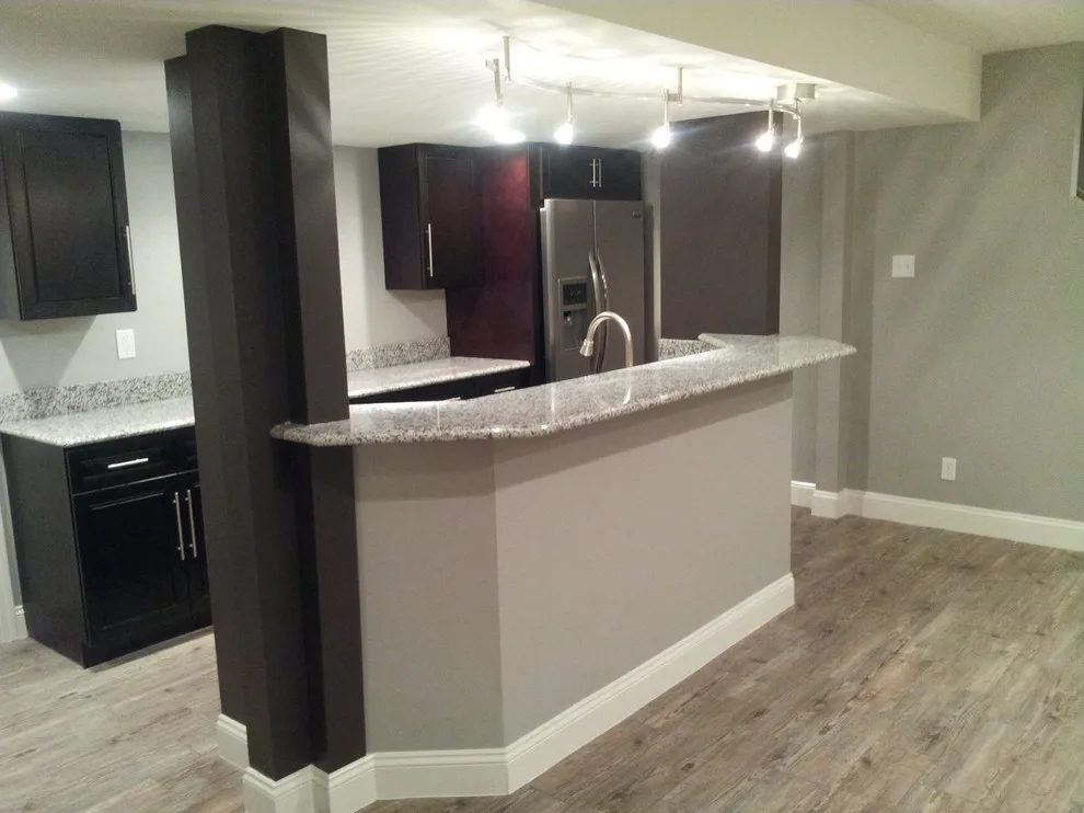 Ladue Basement featuring Galley Kitchen by Pro Basement Inc. - Photo 2