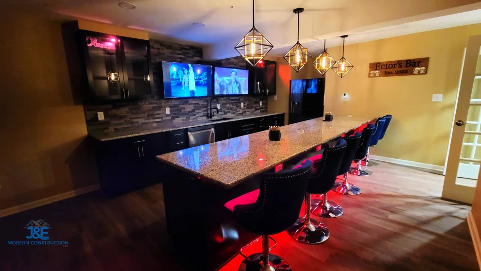 Cellar Pub Makeover by J&E Modern Construction LLC - Photo 6