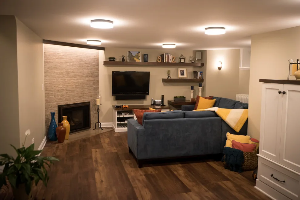 Basement Family Room/Game Room/Laundry Area by Sylvestre Remodeling & Design - Photo 8