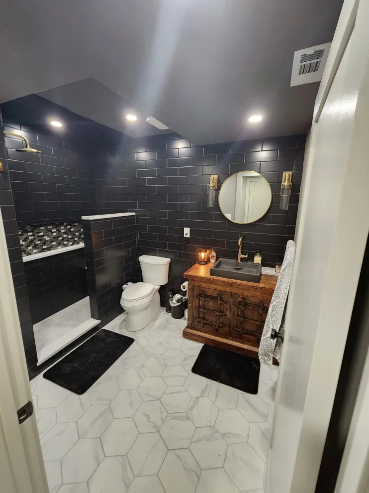Black Basement Bathroom by Seawolf Development - Photo 8