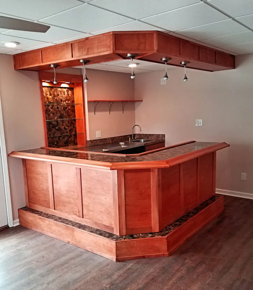 Basement renovation featuring a bar by Southerland Construction & Renovation, LLC - Photo 7
