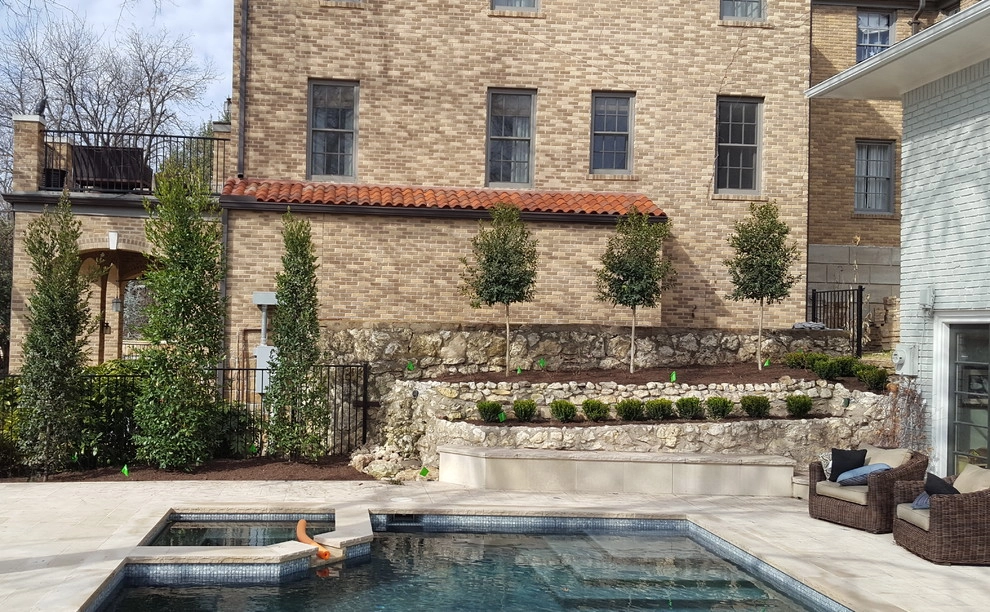 Clean lines backyard landscaping by Happy Gardens - Photo 2