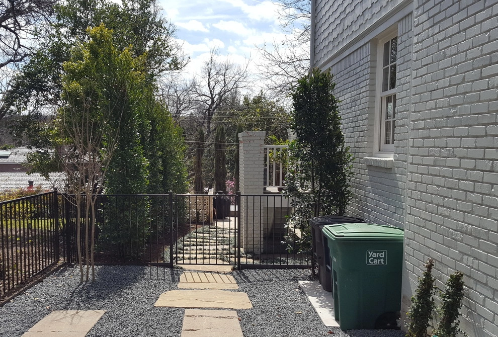 Clean lines backyard landscaping by Happy Gardens - Photo 5