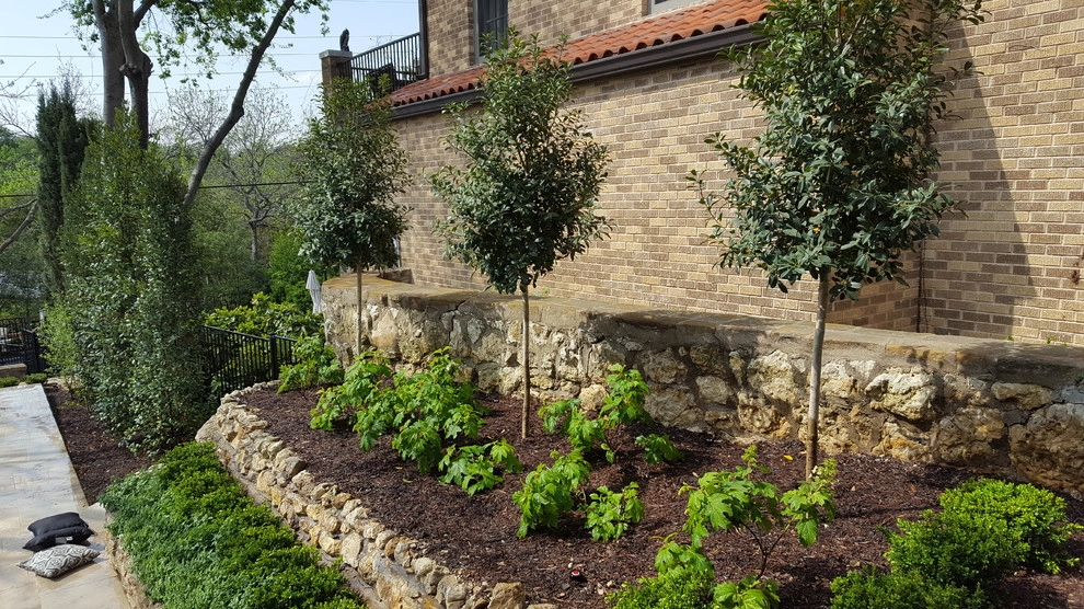 Clean lines backyard landscaping by Happy Gardens - Photo 8
