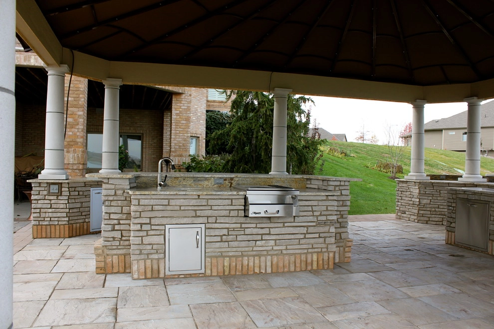 Bennington Stone Outdoor Kitchen by Hardscape Contractors - Photo 4
