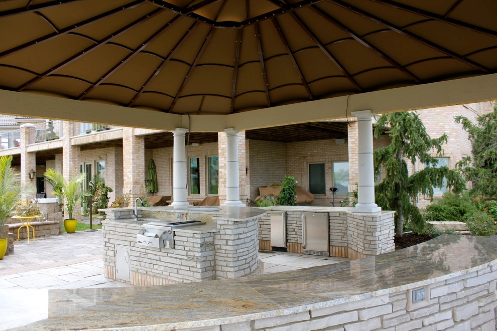 Bennington Stone Outdoor Kitchen by Hardscape Contractors - Photo 7