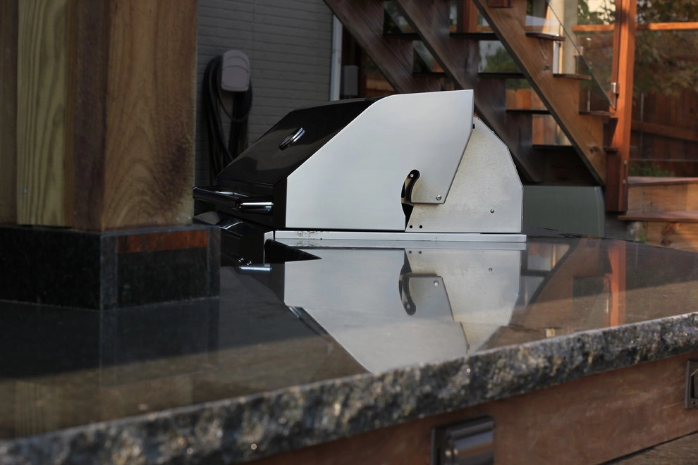 Post n Beam Outdoor Kitchen by Hardscape Contractors - Photo 4