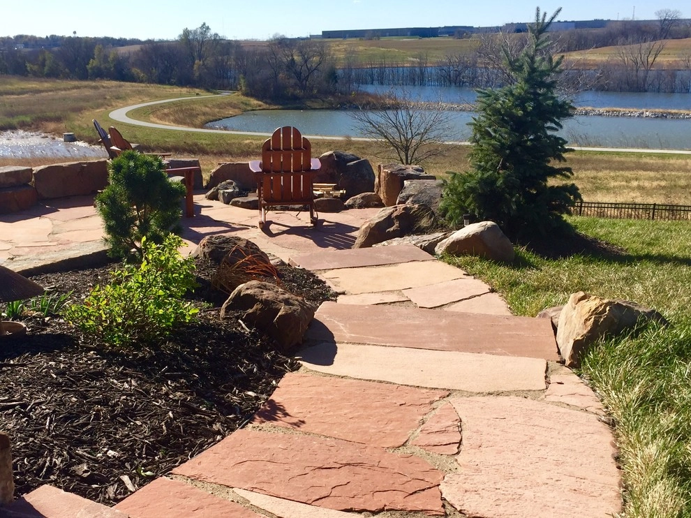 LaVista Stone Patio with a View by Hardscape Contractors - Photo 7