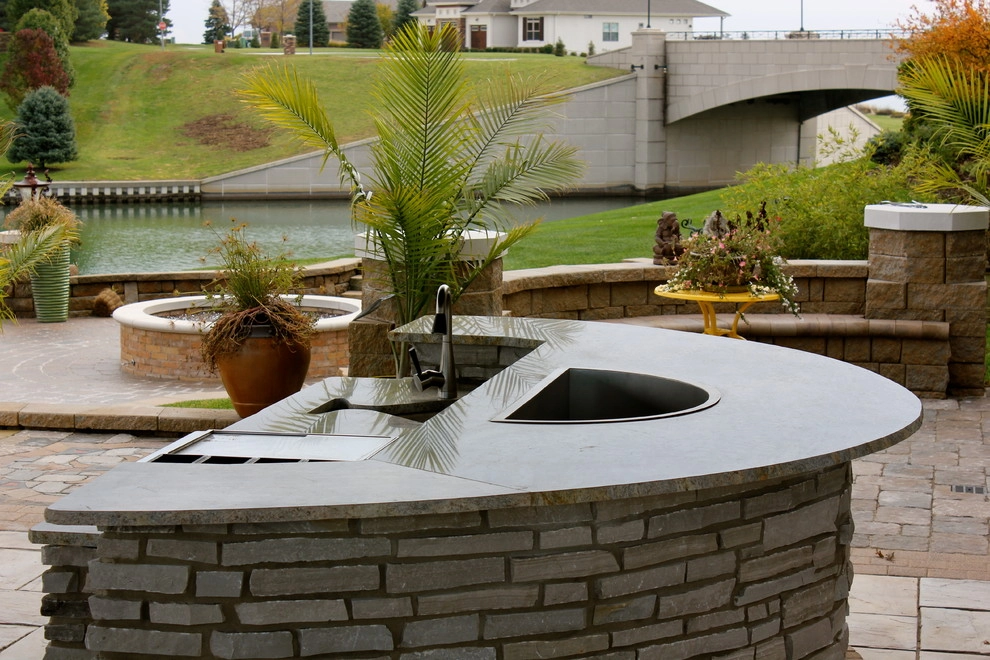 Bennington Stone Outdoor Kitchen by Hardscape Contractors - Photo 8