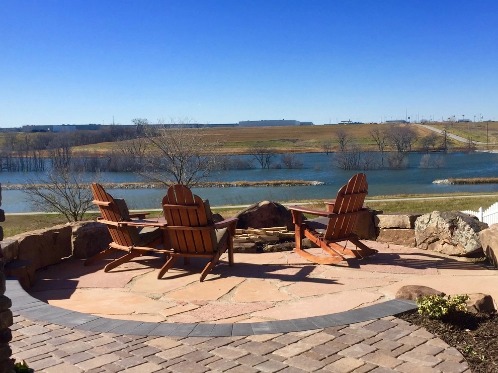 LaVista Stone Patio with a View by Hardscape Contractors - Photo 2