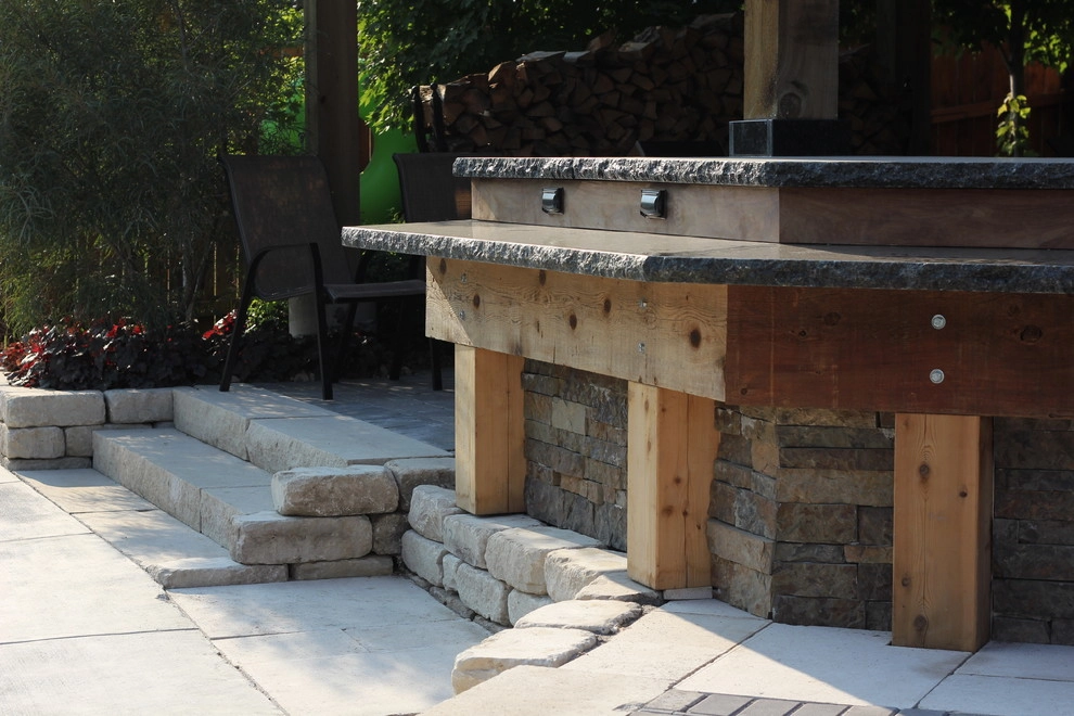Post n Beam Outdoor Kitchen by Hardscape Contractors - Photo 5