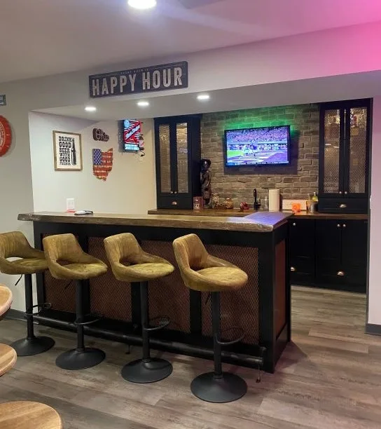 Basement Renovation featuring a bar and game area by Casino Co. Renovations - Photo 4