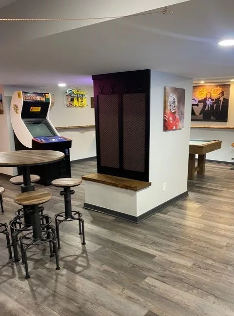 Basement Renovation featuring a bar and game area by Casino Co. Renovations - Photo 6