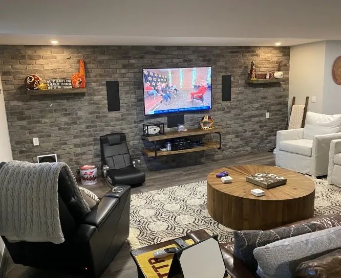Basement Renovation featuring a bar and game area by Casino Co. Renovations - Photo 9