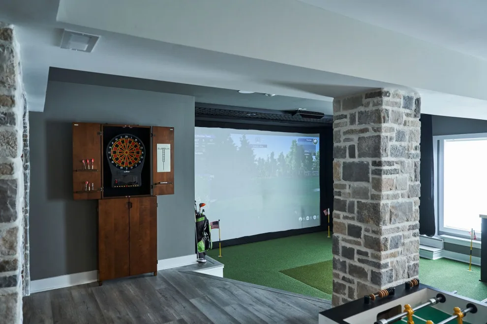 Golf Simulator Basement Renovation by Aptitude Design & Build - Photo 27