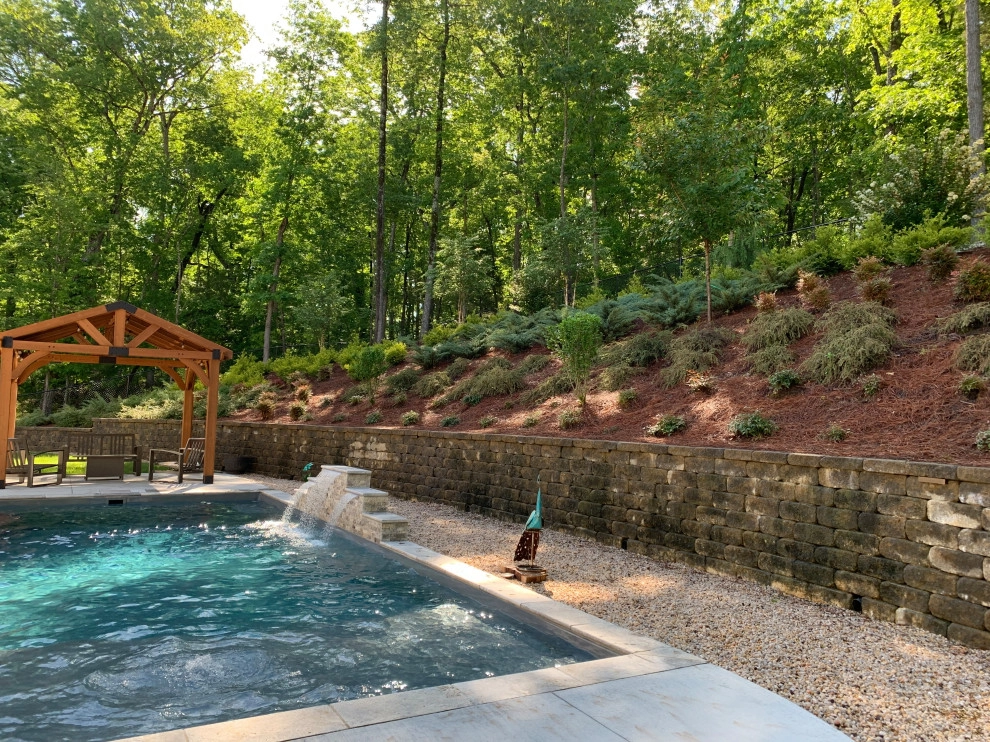 Greensboro NC- Pool and Hillside Landscape by Hawkins Landscape Architecture/TriadGarden - Photo 9